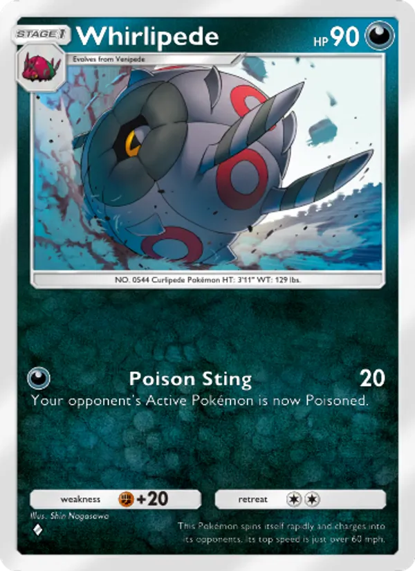 Whirlipede - Mythical Island Pokemon Card