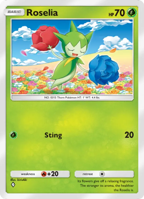 Roselia - Space-Time Smackdown Pokemon Card