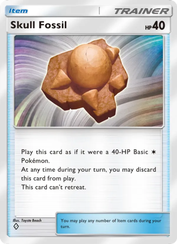 Skull Fossil - Space-Time Smackdown Pokemon Card