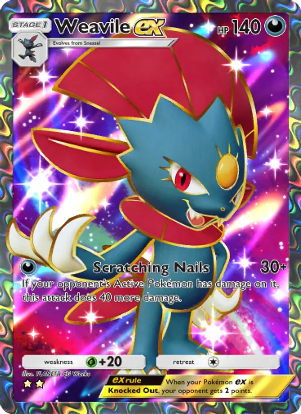 Weavile ex - Space-Time Smackdown Pokemon Card