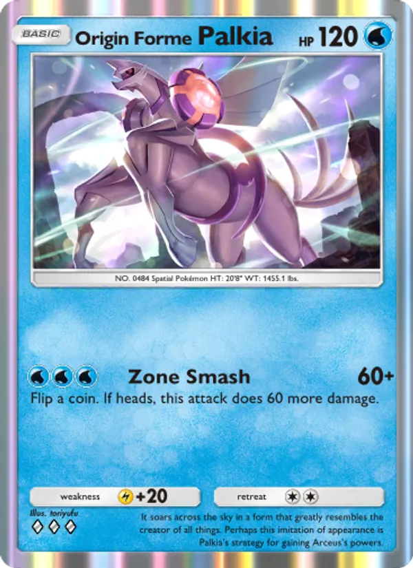 Origin Forme Palkia - Triumphant Light Pokemon Card