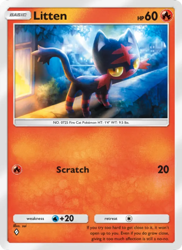 Litten - Celestial Guardians Pokemon Card