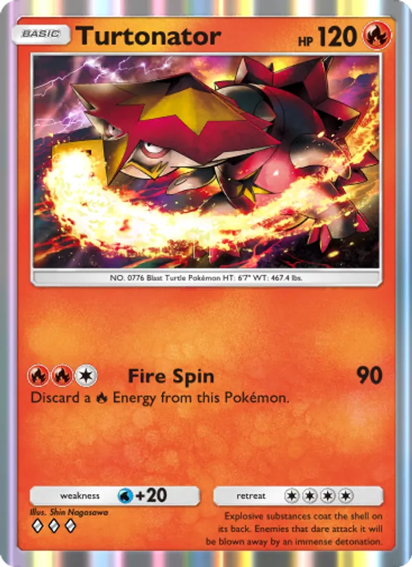 Turtonator - Celestial Guardians Pokemon Card