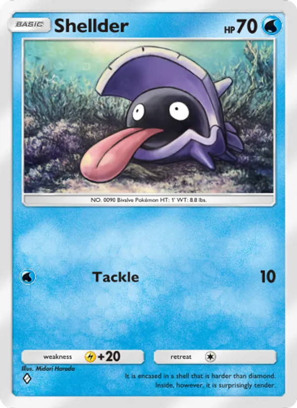 Shellder - Celestial Guardians Pokemon Card