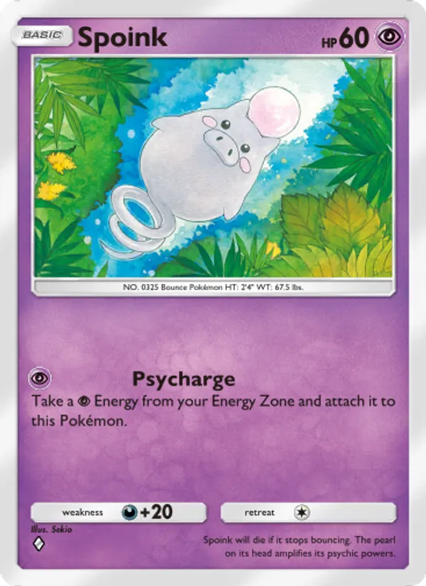 Spoink - Celestial Guardians Pokemon Card