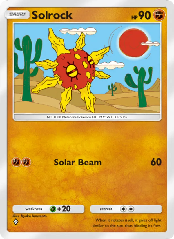 Solrock - Celestial Guardians Pokemon Card