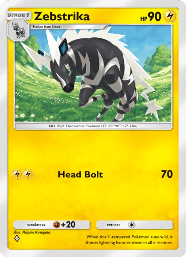 Zebstrika - Extradimensional Crisis Pokemon Card