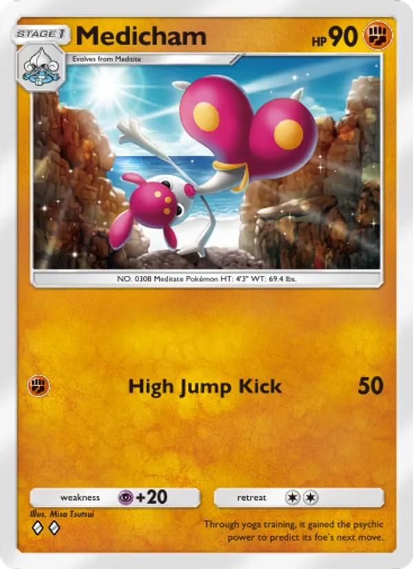 Medicham - Extradimensional Crisis Pokemon Card