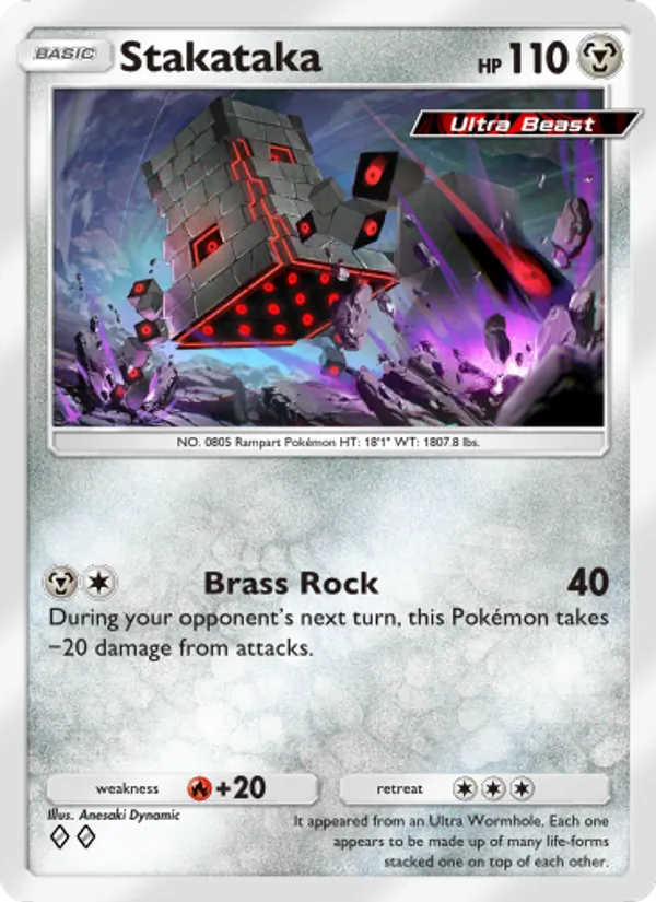 Stakataka - Extradimensional Crisis Pokemon Card