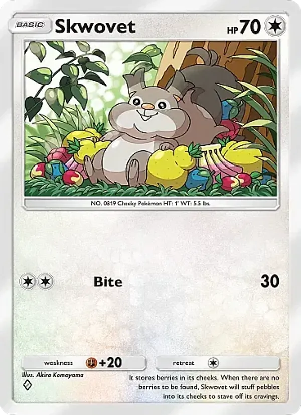 Skwovet - Eevee Grove Pokemon Card