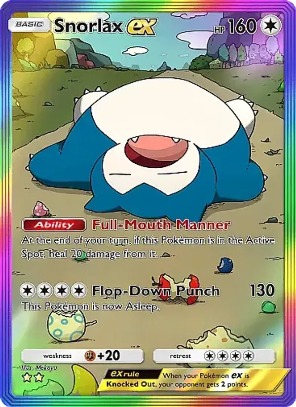 Snorlax ex - Eevee Grove Pokemon Card