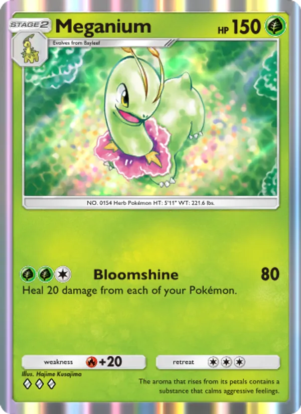 Meganium - Wisdom of Sea and Sky Pokemon Card