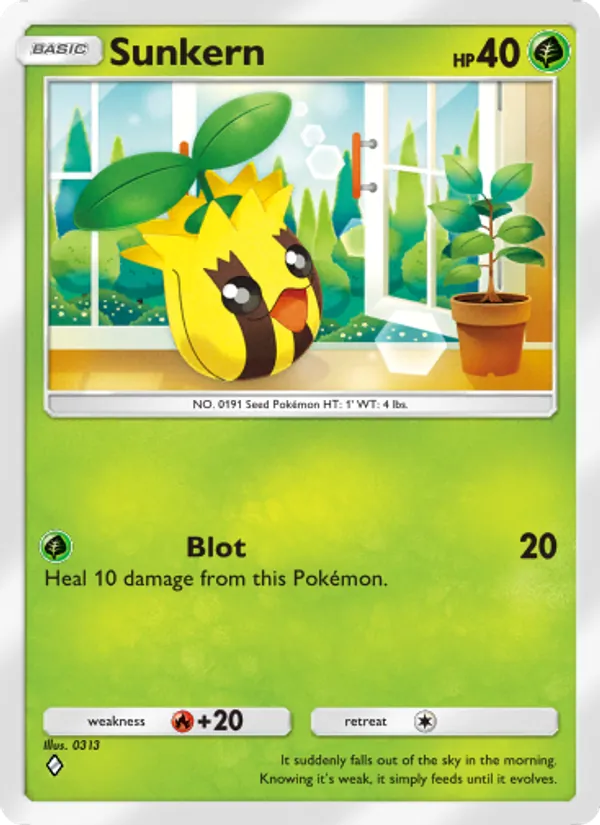 Sunkern - Wisdom of Sea and Sky Pokemon Card