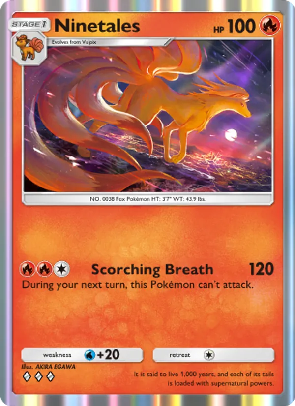 Ninetales - Wisdom of Sea and Sky Pokemon Card