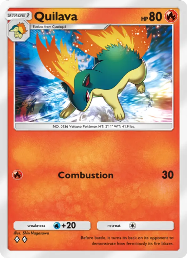 Quilava - Wisdom of Sea and Sky Pokemon Card