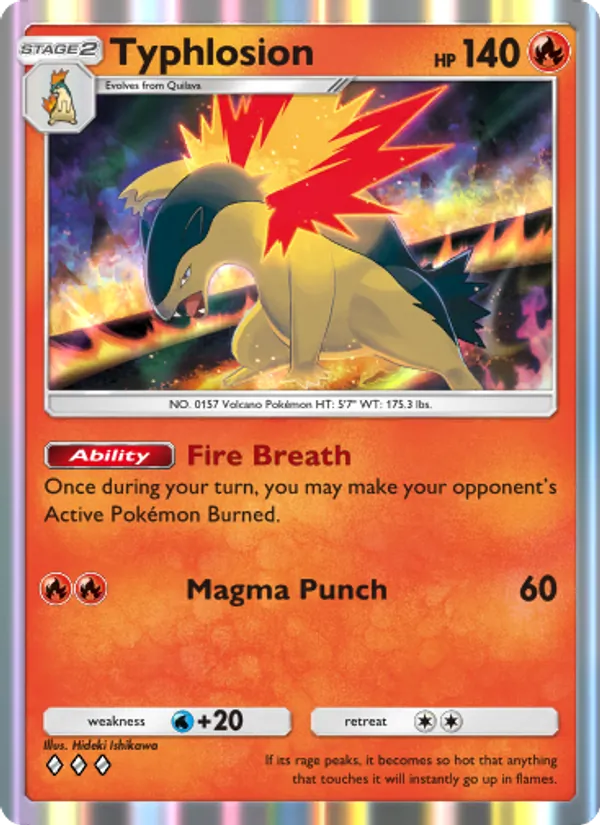 Typhlosion - Wisdom of Sea and Sky Pokemon Card