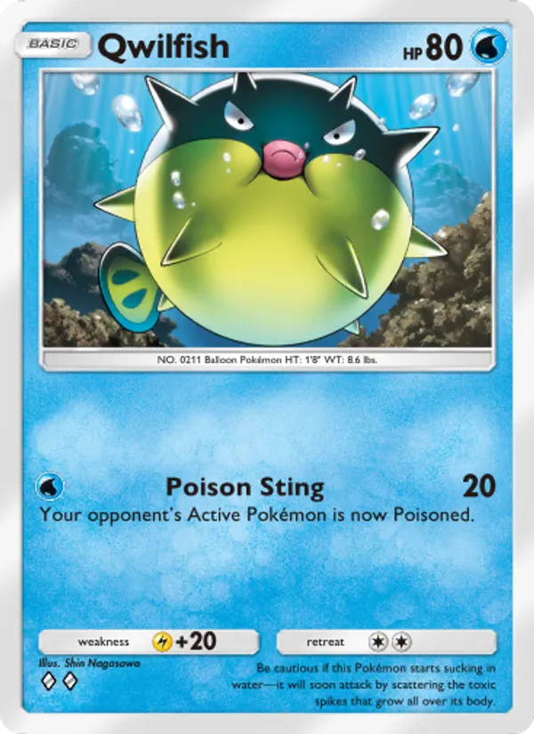 Qwilfish - Wisdom of Sea and Sky Pokemon Card