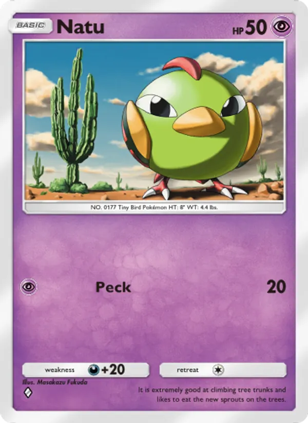 Natu - Wisdom of Sea and Sky Pokemon Card