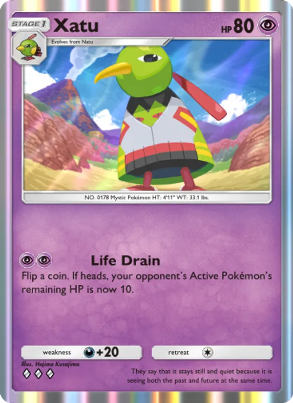 Xatu - Wisdom of Sea and Sky Pokemon Card