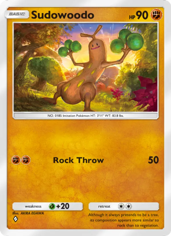 Sudowoodo - Wisdom of Sea and Sky Pokemon Card