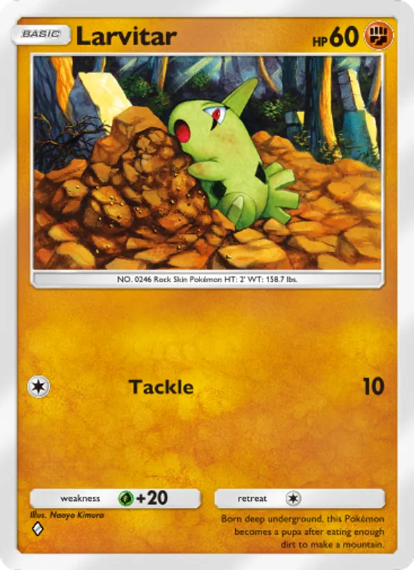 Larvitar - Wisdom of Sea and Sky Pokemon Card