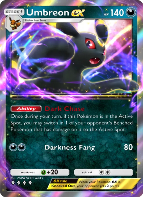 Umbreon ex - Wisdom of Sea and Sky Pokemon Card