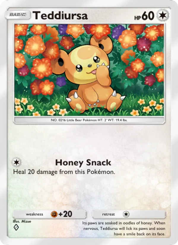 Teddiursa - Wisdom of Sea and Sky Pokemon Card