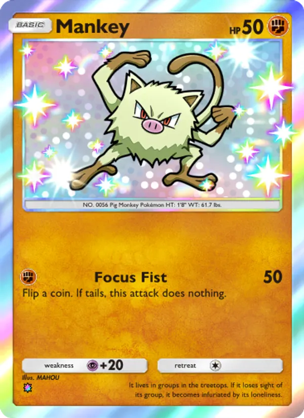 Mankey - Wisdom of Sea and Sky Pokemon Card