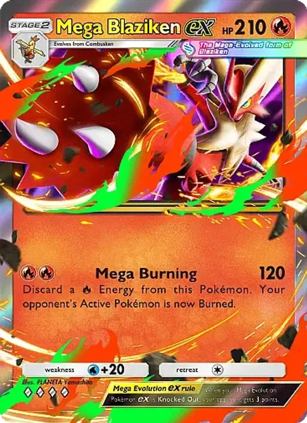 Mega Blaziken ex - Mega Rising Pokemon Card