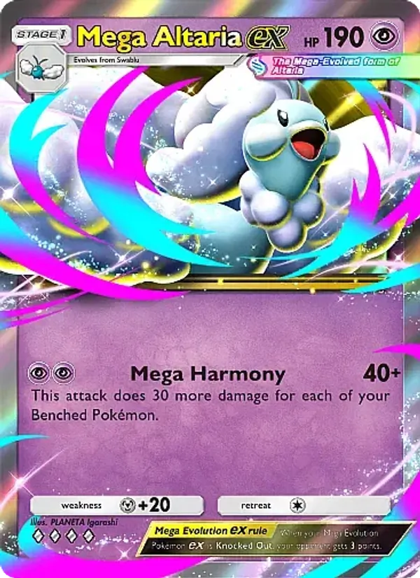 Mega Altaria ex - Mega Rising Pokemon Card