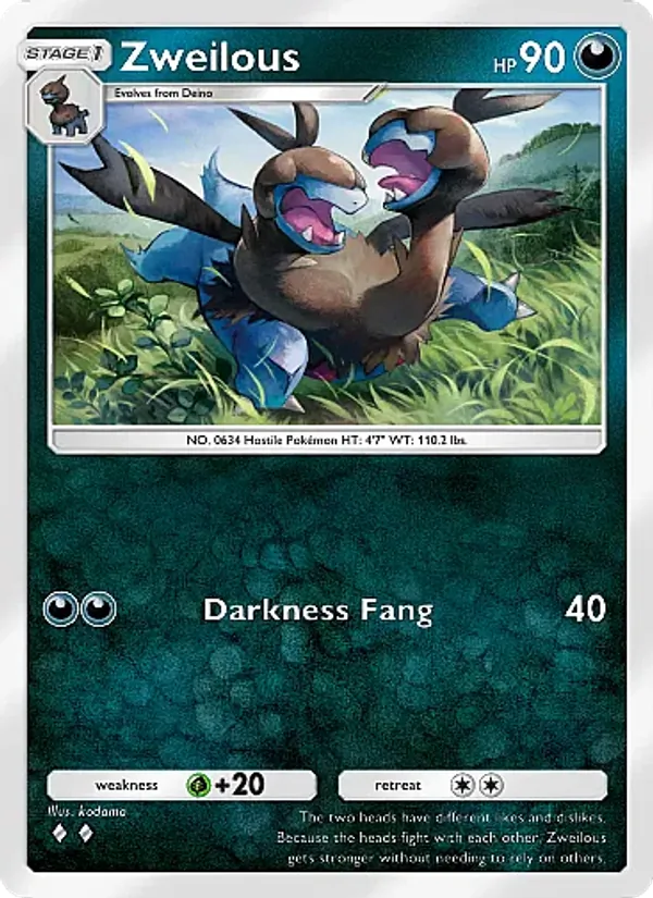 Zweilous - Mega Rising Pokemon Card