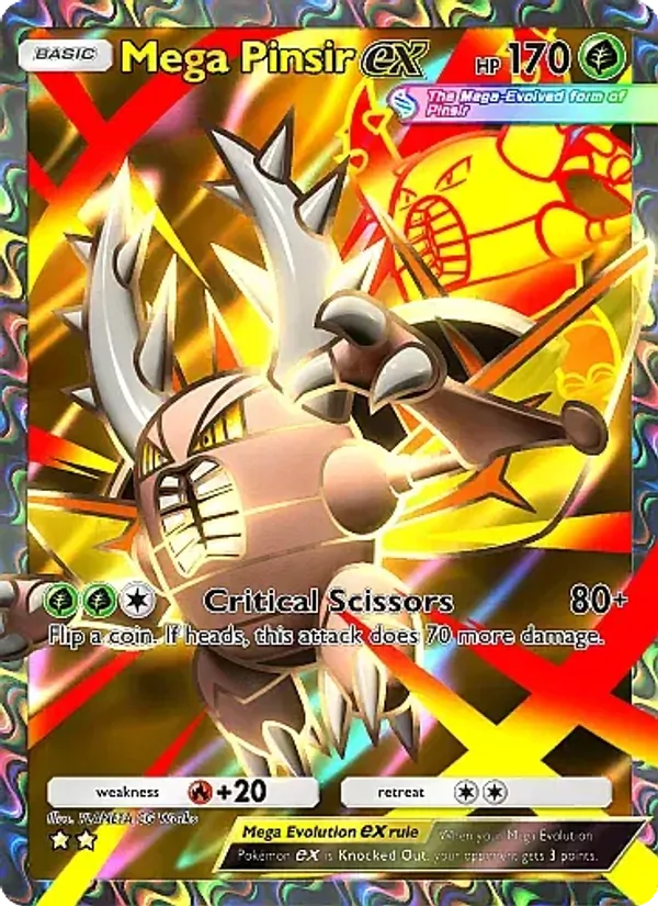 Mega Pinsir ex - Mega Rising Pokemon Card