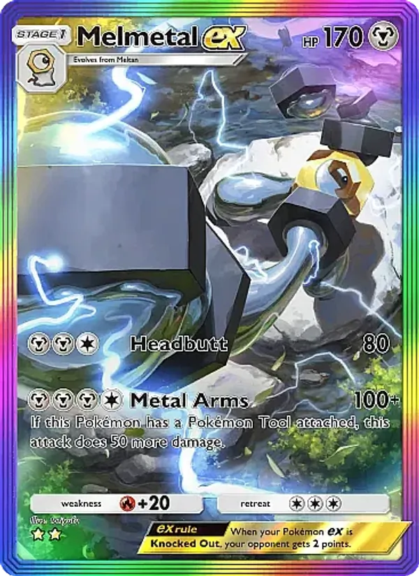Melmetal ex - Mega Rising Pokemon Card