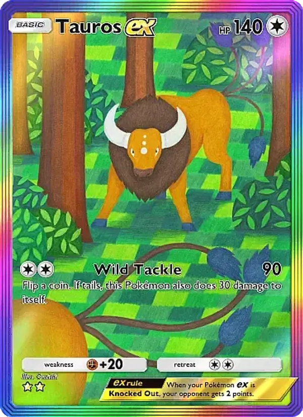 Tauros ex - Mega Rising Pokemon Card