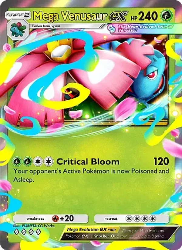 Mega Venusaur ex - Crimson Blaze Pokemon Card