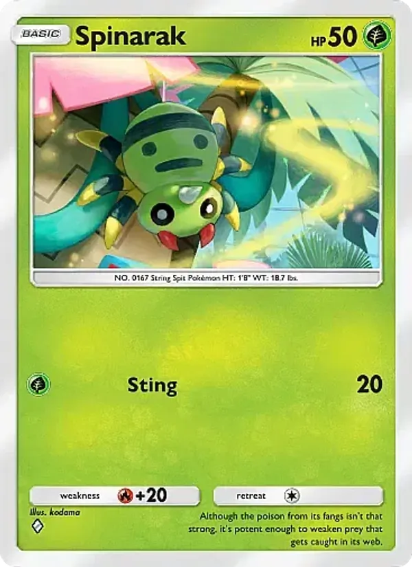 Spinarak - Crimson Blaze Pokemon Card
