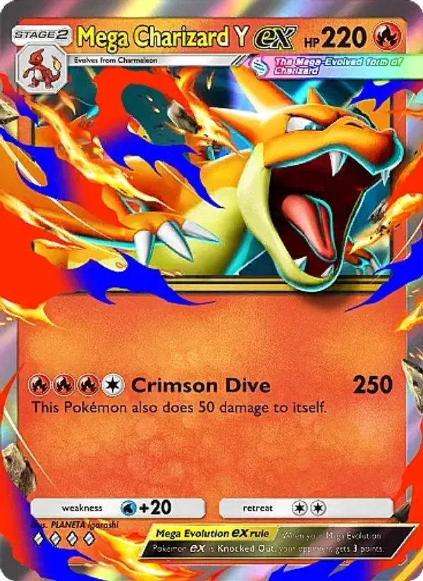Mega Charizard Y ex - Crimson Blaze Pokemon Card