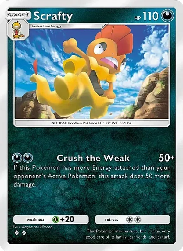 Scrafty - Fantastical Parade Pokemon Card