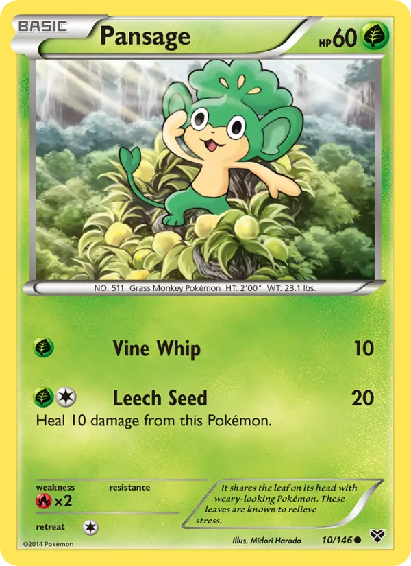 Pansage - XY Pokemon Card