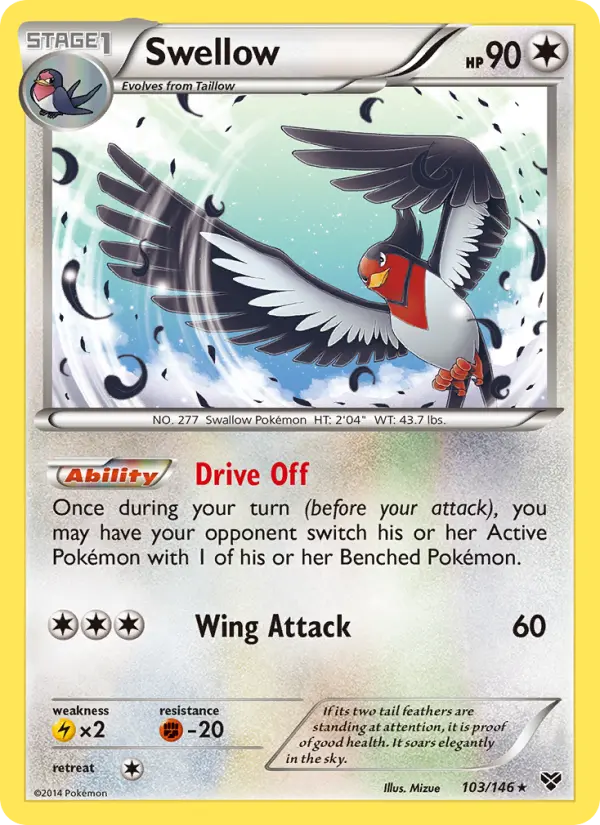 Swellow - XY Pokemon Card