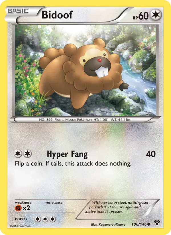Bidoof - XY Pokemon Card