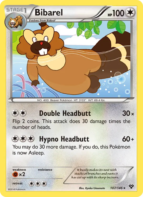 Bibarel - XY Pokemon Card
