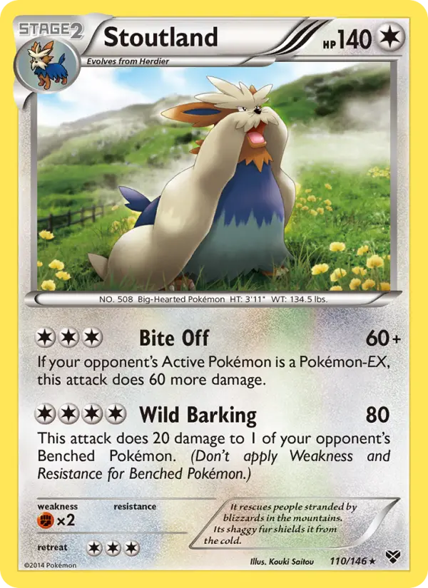 Stoutland - XY Pokemon Card