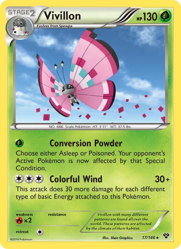 Vivillon - XY Pokemon Card