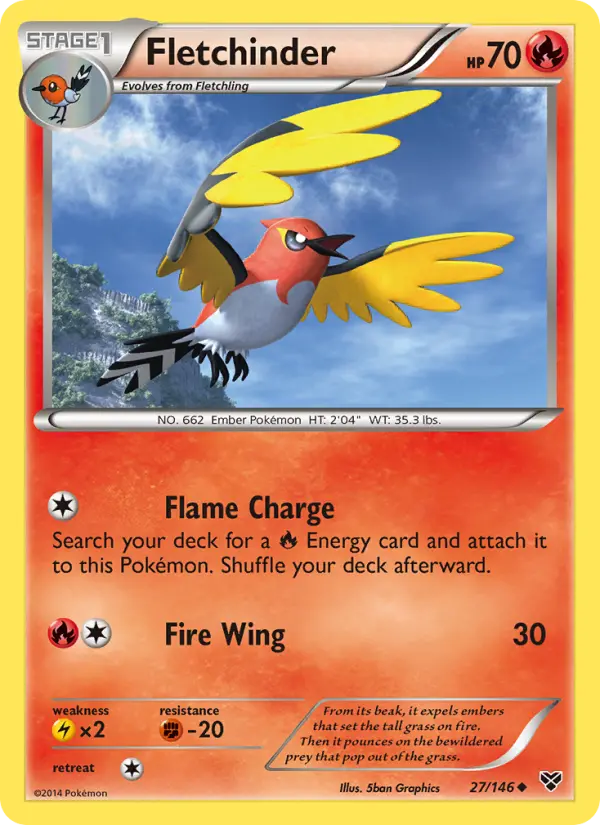Fletchinder - XY Pokemon Card