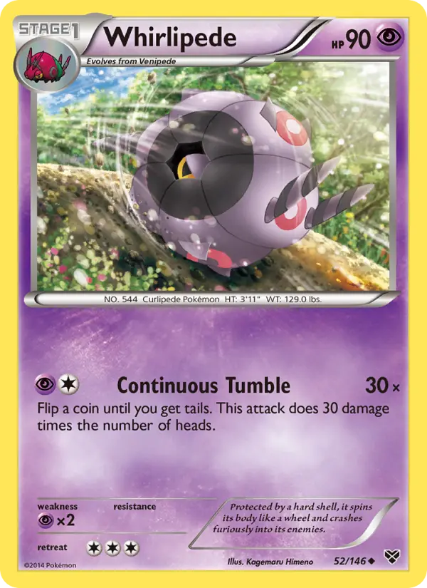 Whirlipede - XY Pokemon Card
