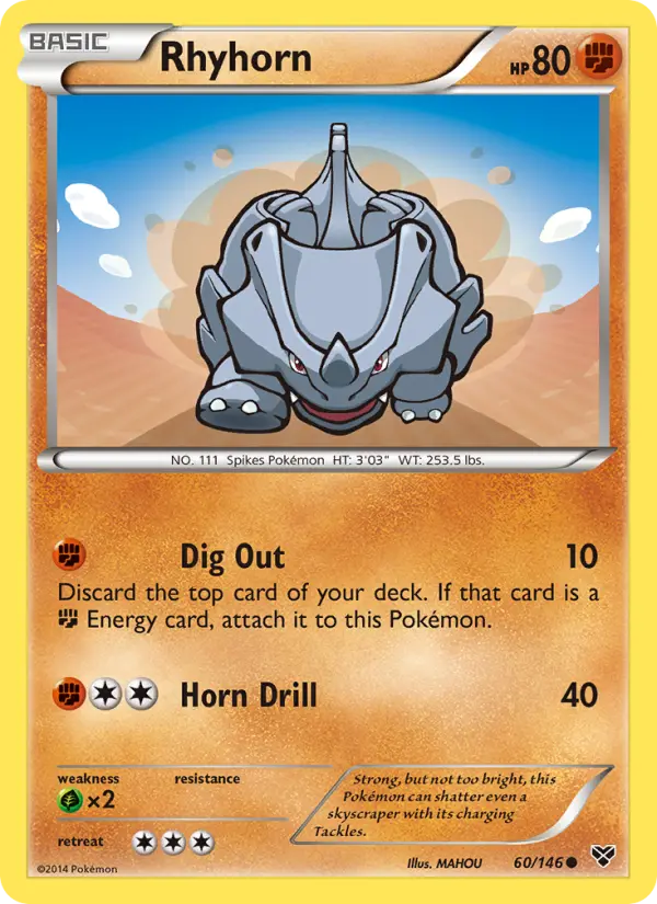 Rhyhorn - XY Pokemon Card
