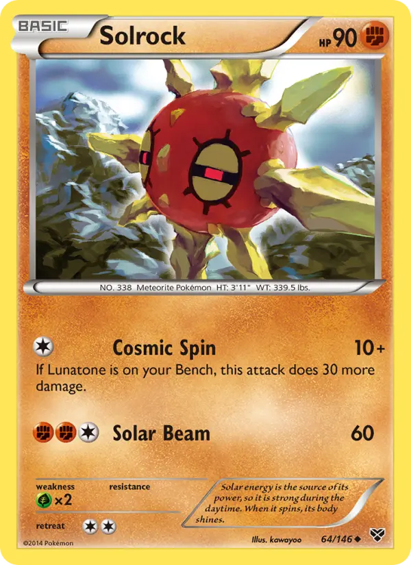 Solrock - XY Pokemon Card