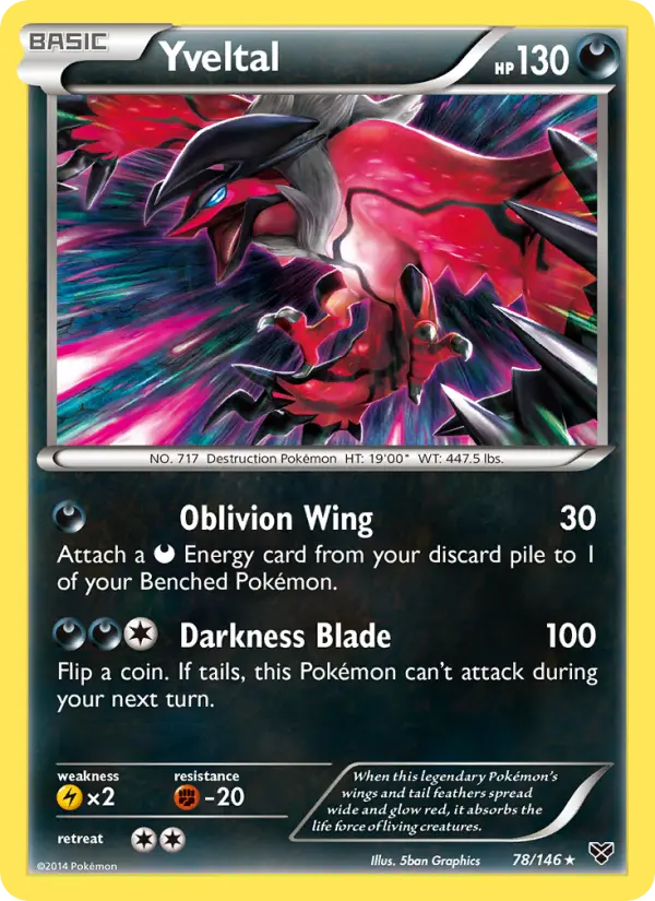 Yveltal - XY Pokemon Card