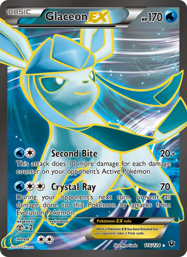 Glaceon EX - Fates Collide Pokemon Card